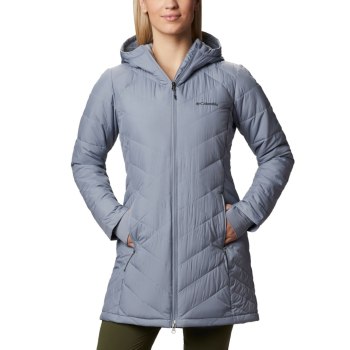 Columbia Heavenly Long Hooded, Chamarras Grises Para Mujer | 872456-FMZ